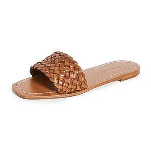 Loeffler Randall Joey Woven Square Toe Slide Sandals